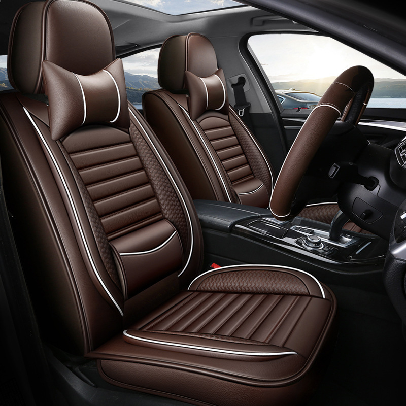 Leather Car Seat Covers Full Set Universal - Full Set Luxury Car Seat Cover
