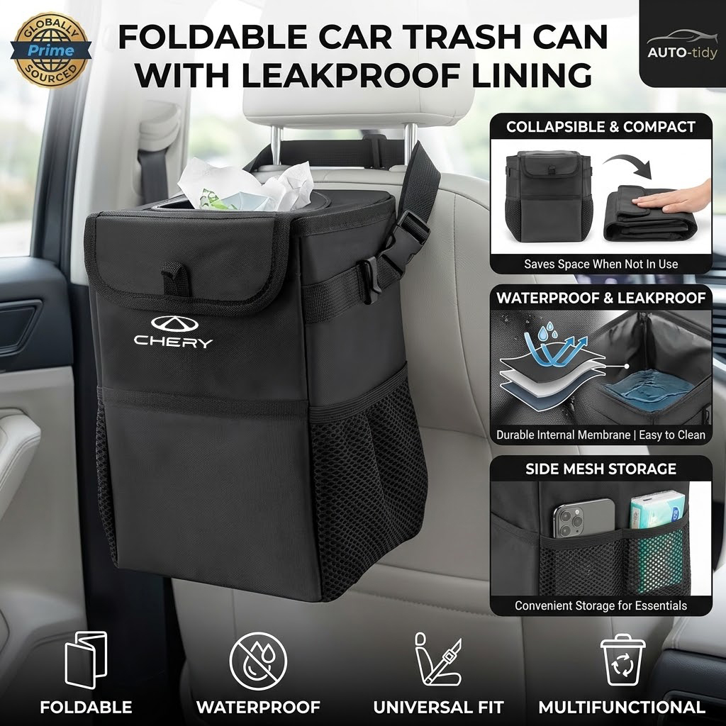 Foldable portable leak-proof w - đánh giá và giá Waterproof Car Trash Can With Lid