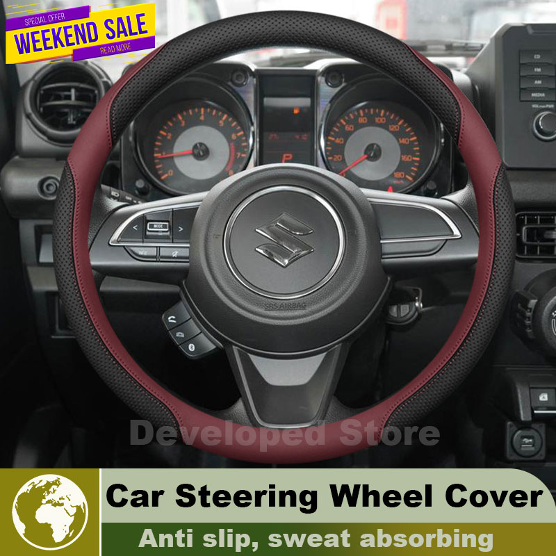 Leather Car Steering Wheel Cov - đánh giá và giá Car Steering Wheel Cover Anti Slip Breathable