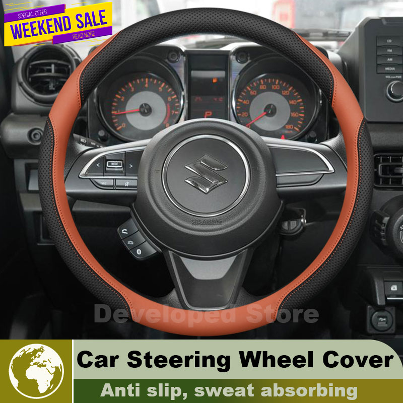 Leather Car Steering Wheel Cov - đánh giá và giá Car Steering Wheel Cover Anti Slip Breathable