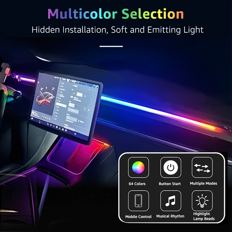 78inch 200cm 150cm LED Car Amb - đánh giá và giá Led Ambient Interior Car Lights App Control