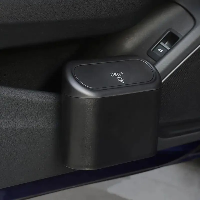 Mini Car Trash Can with Push-O - đánh giá và giá Waterproof Car Trash Can With Lid