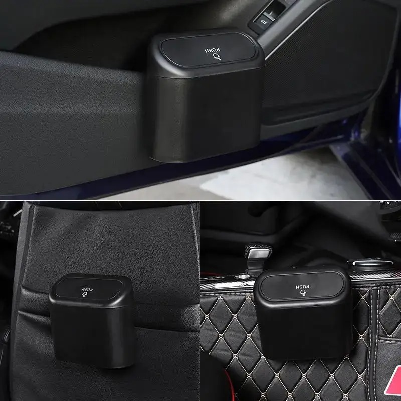 Mini Car Trash Can with Push-O - đánh giá và giá Waterproof Car Trash Can With Lid