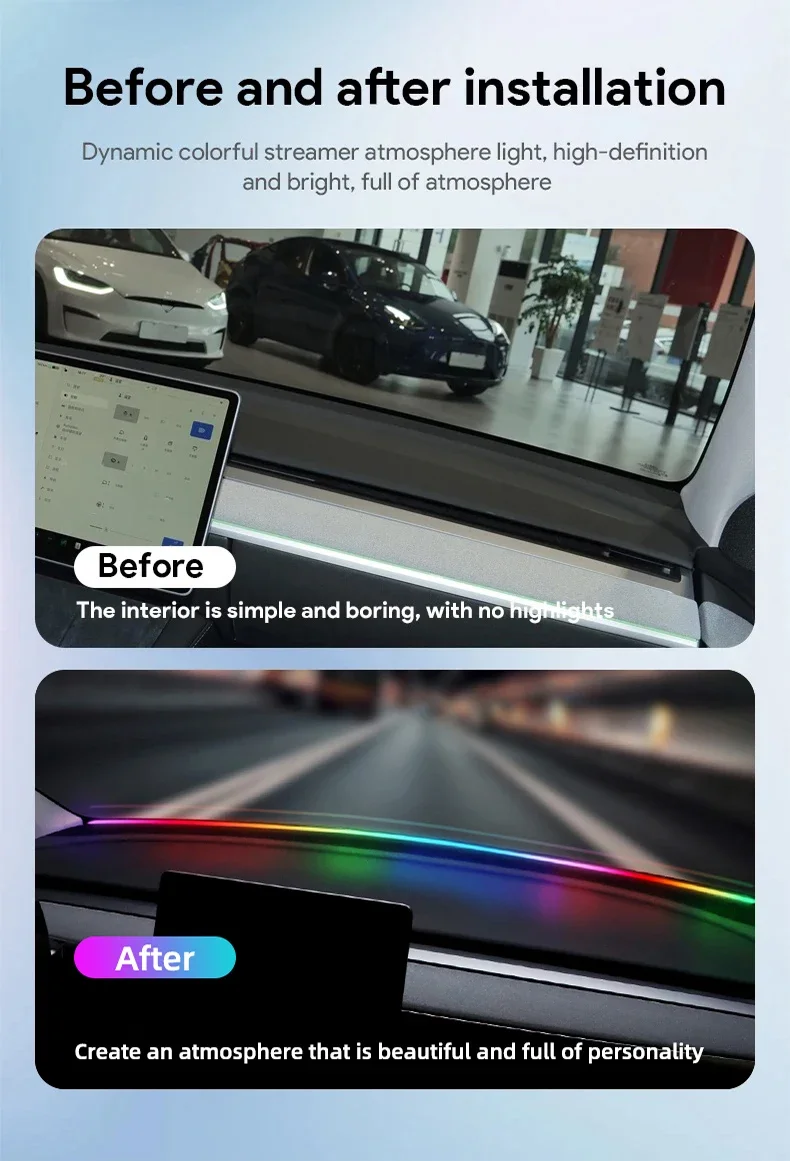 140/150CM LED Car Ambient Ligh - đánh giá và giá Led Ambient Interior Car Lights App Control