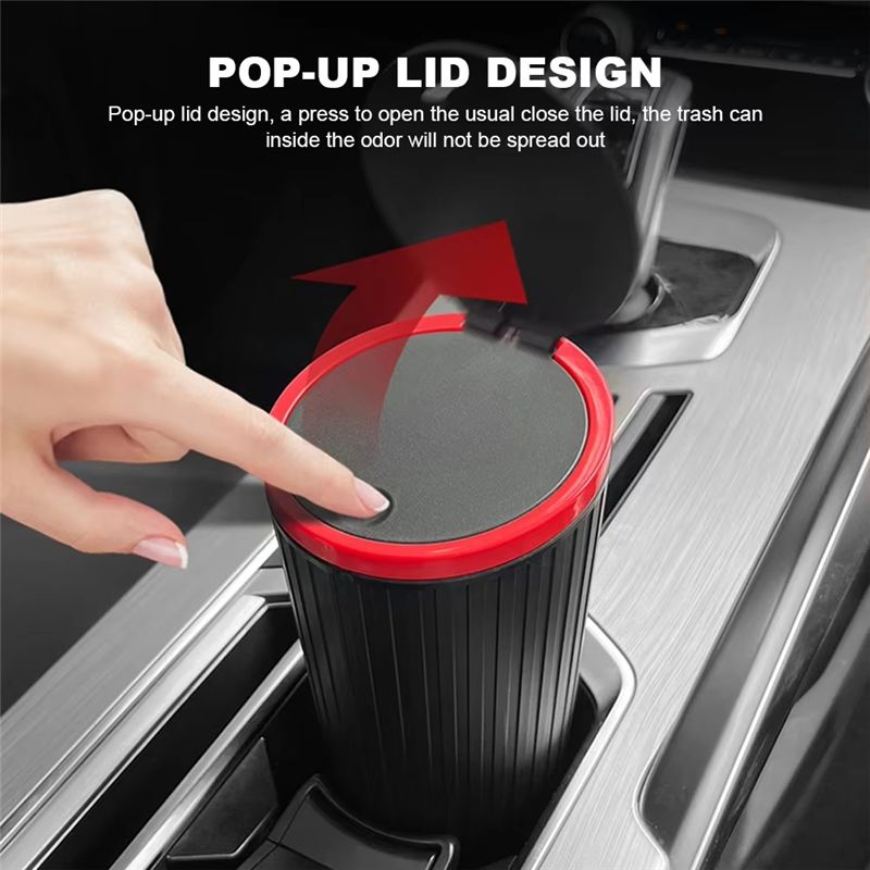 A60E-Press Type Car Trash Can  - đánh giá và giá Waterproof Car Trash Can With Lid