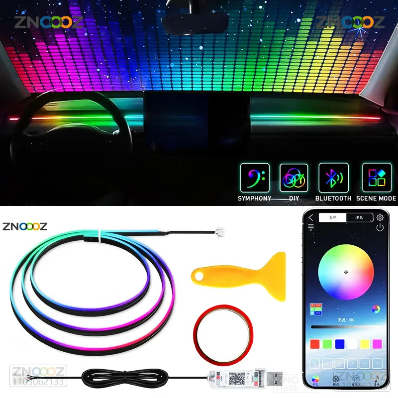 ZNOOOZ 140cm Car Ambient Light - đánh giá và giá Led Ambient Interior Car Lights App Control
