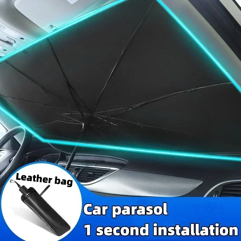 Car Windshield Sun Shade, Fold - đánh giá và giá Car Sunshade Windshield Umbrella Foldable