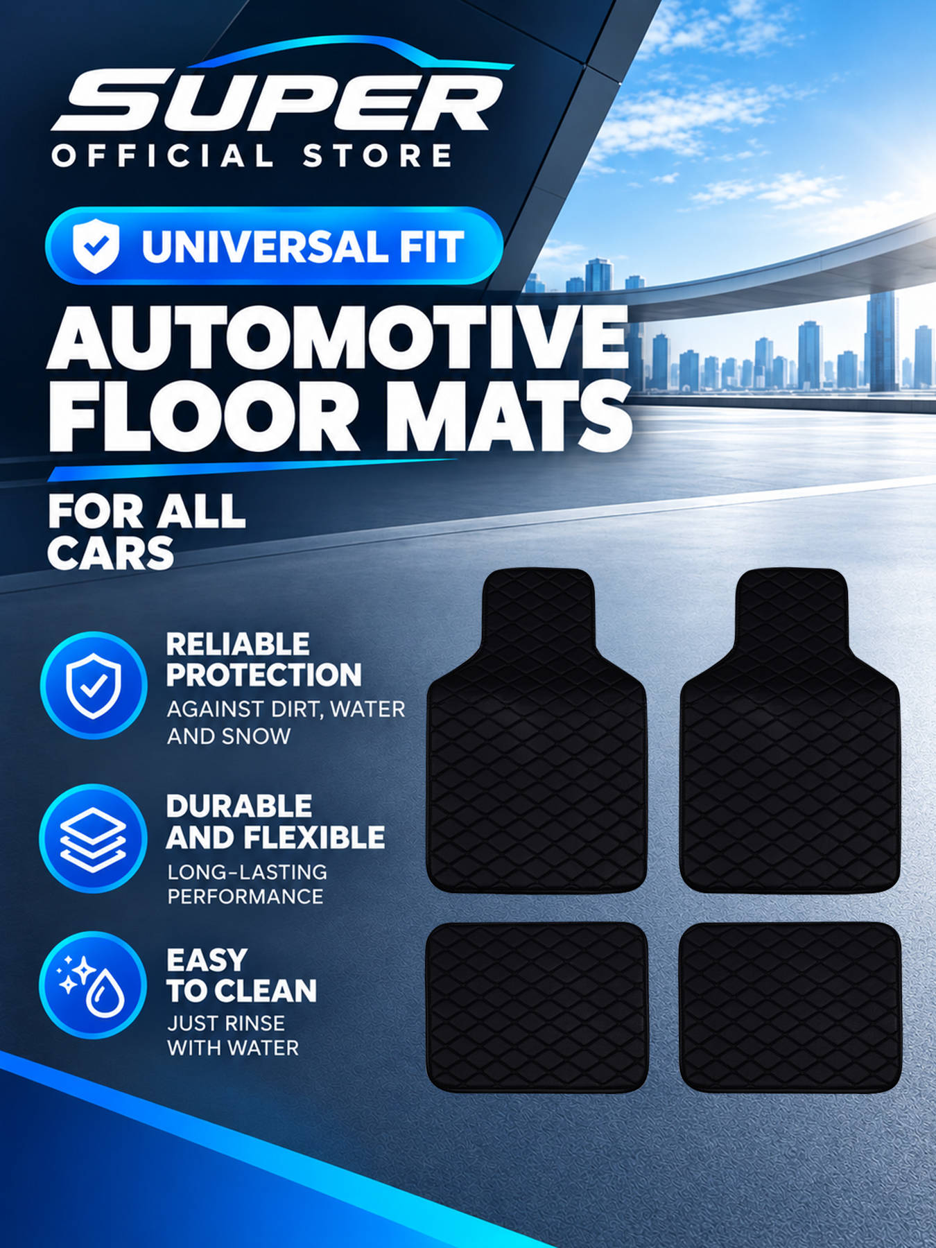 Car Floor Mats Full Set Univer - đánh giá và giá Car Floor Mats Universal Waterproof Leather