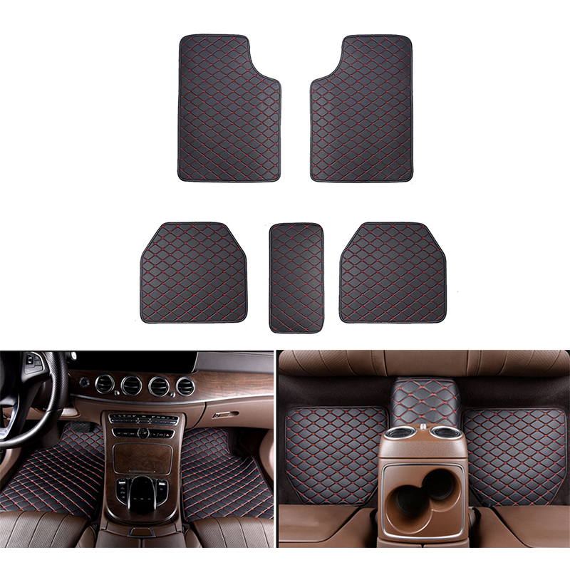 5PCS Universal Fit Car Floor M - đánh giá và giá Car Floor Mats Universal Waterproof Leather