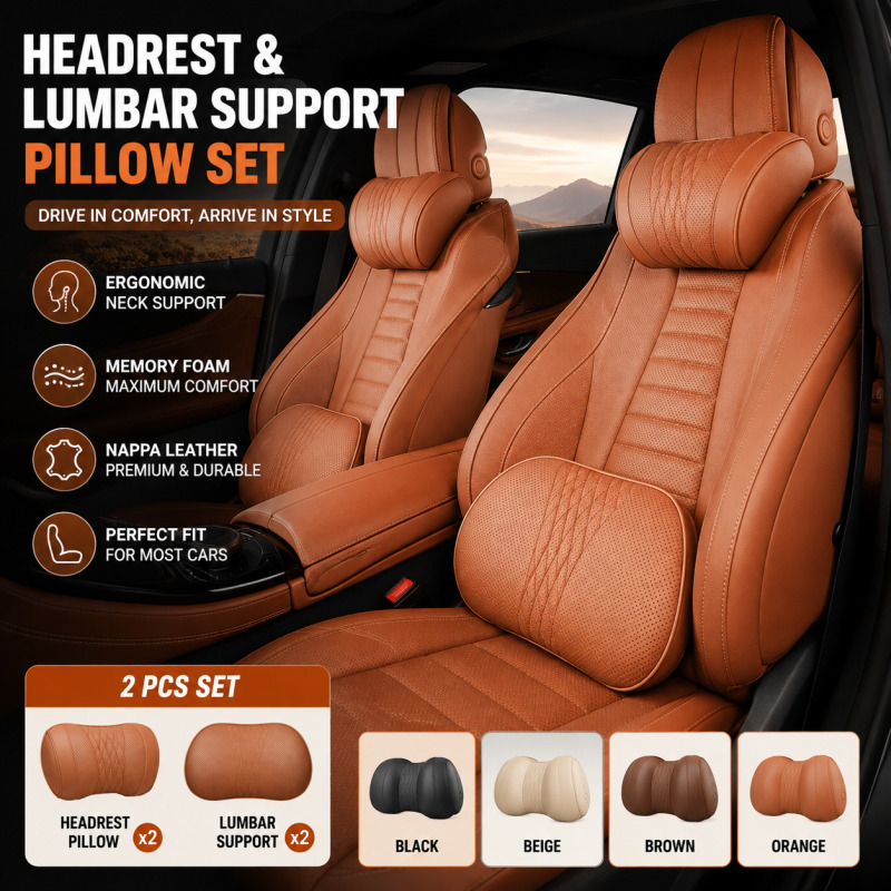 Car Headrest Neck Pillow Memor - đánh giá và giá Memory Foam Car Neck Pillow Lumbar Support
