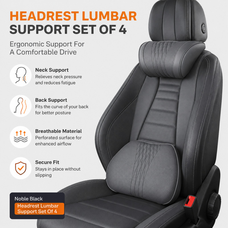 Car Headrest Neck Pillow Memor - đánh giá và giá Memory Foam Car Neck Pillow Lumbar Support