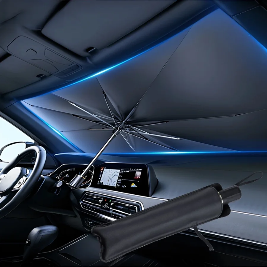 Multi Purpose Convenient Folda - đánh giá và giá Car Sunshade Windshield Umbrella Foldable