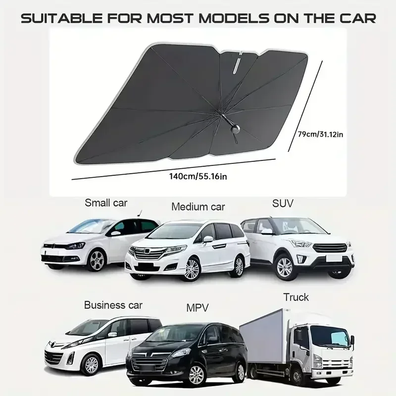 Multi Purpose Convenient Folda - đánh giá và giá Car Sunshade Windshield Umbrella Foldable