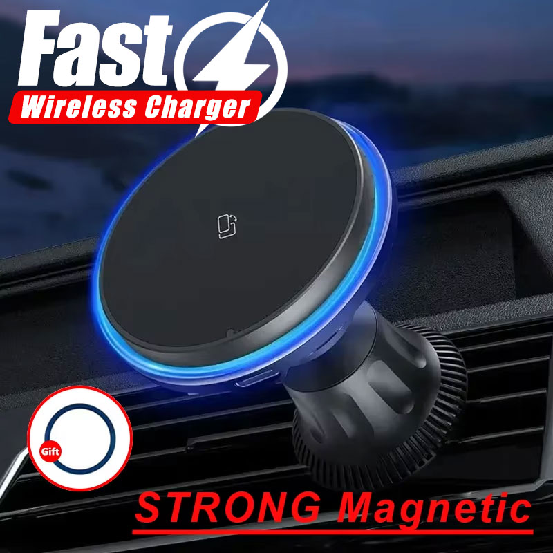 LED/RGB Magnetic Car Wireless  - đánh giá và giá Wireless Car Charger Mount Fast Charging