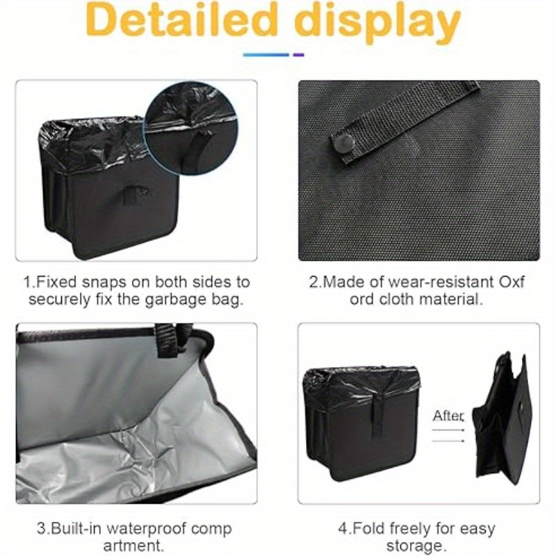 Multifuntional Waterproof Fold - đánh giá và giá Waterproof Car Trash Can With Lid