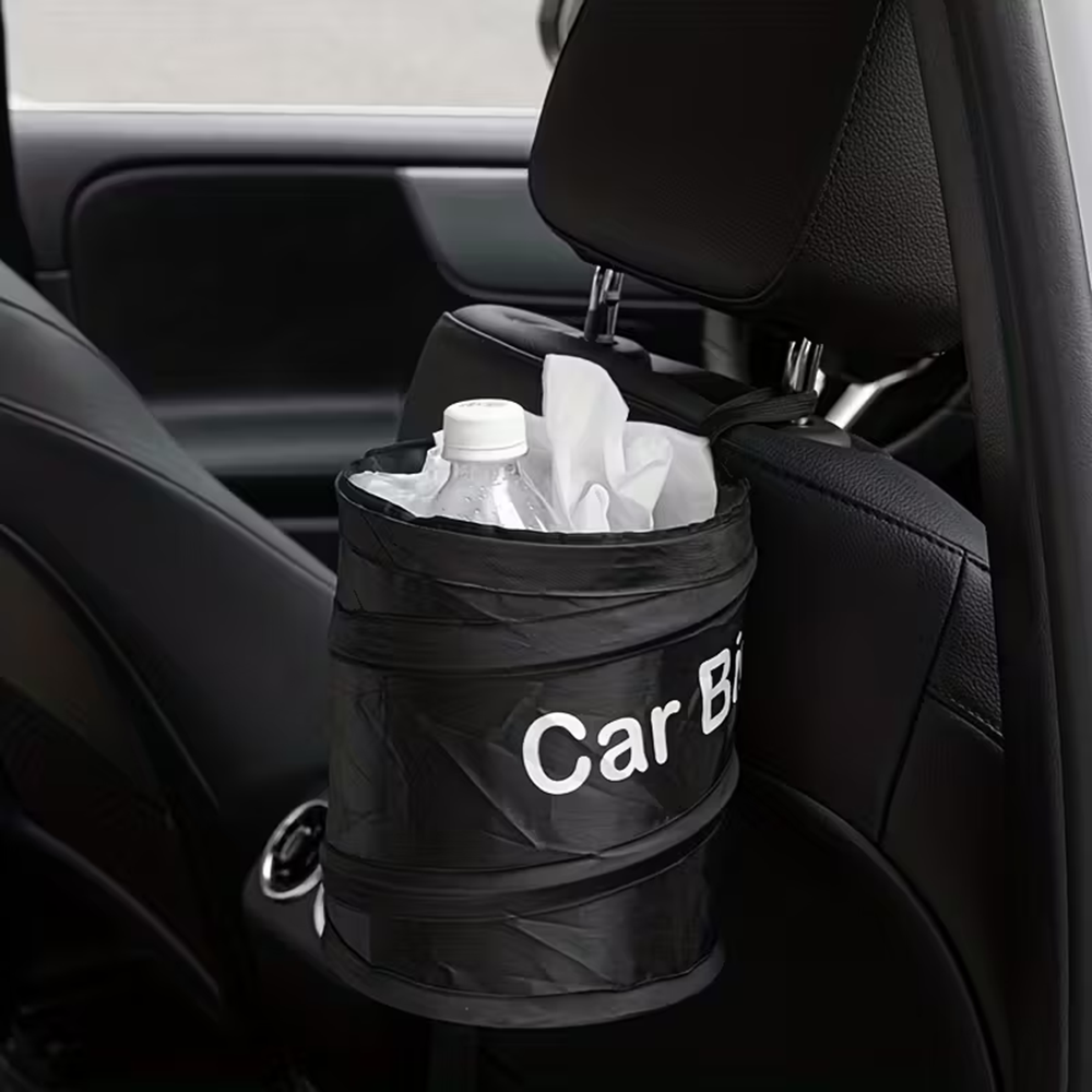 Mini Black Collapsible Pop-up  - đánh giá và giá Waterproof Car Trash Can With Lid