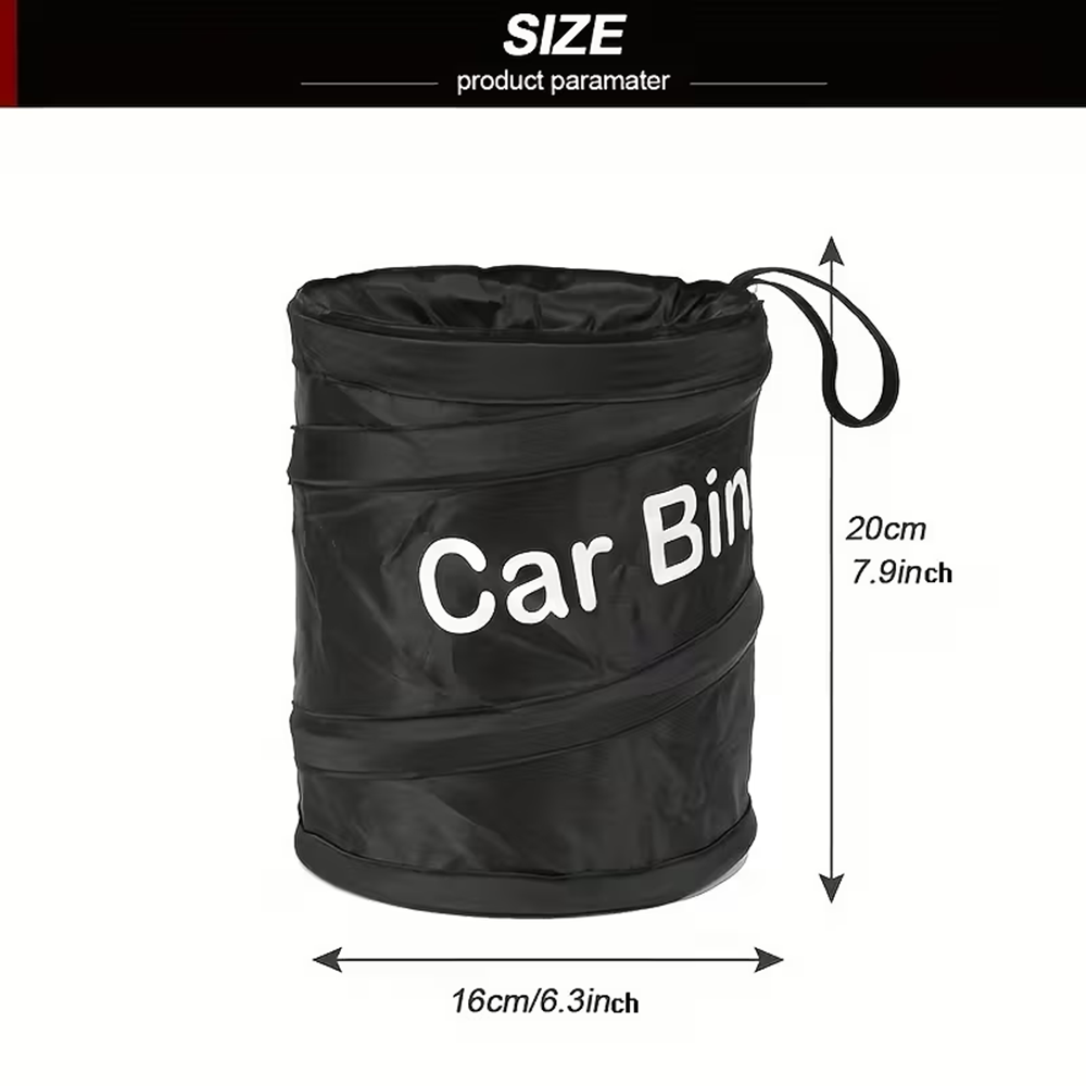 Mini Black Collapsible Pop-up  - đánh giá và giá Waterproof Car Trash Can With Lid