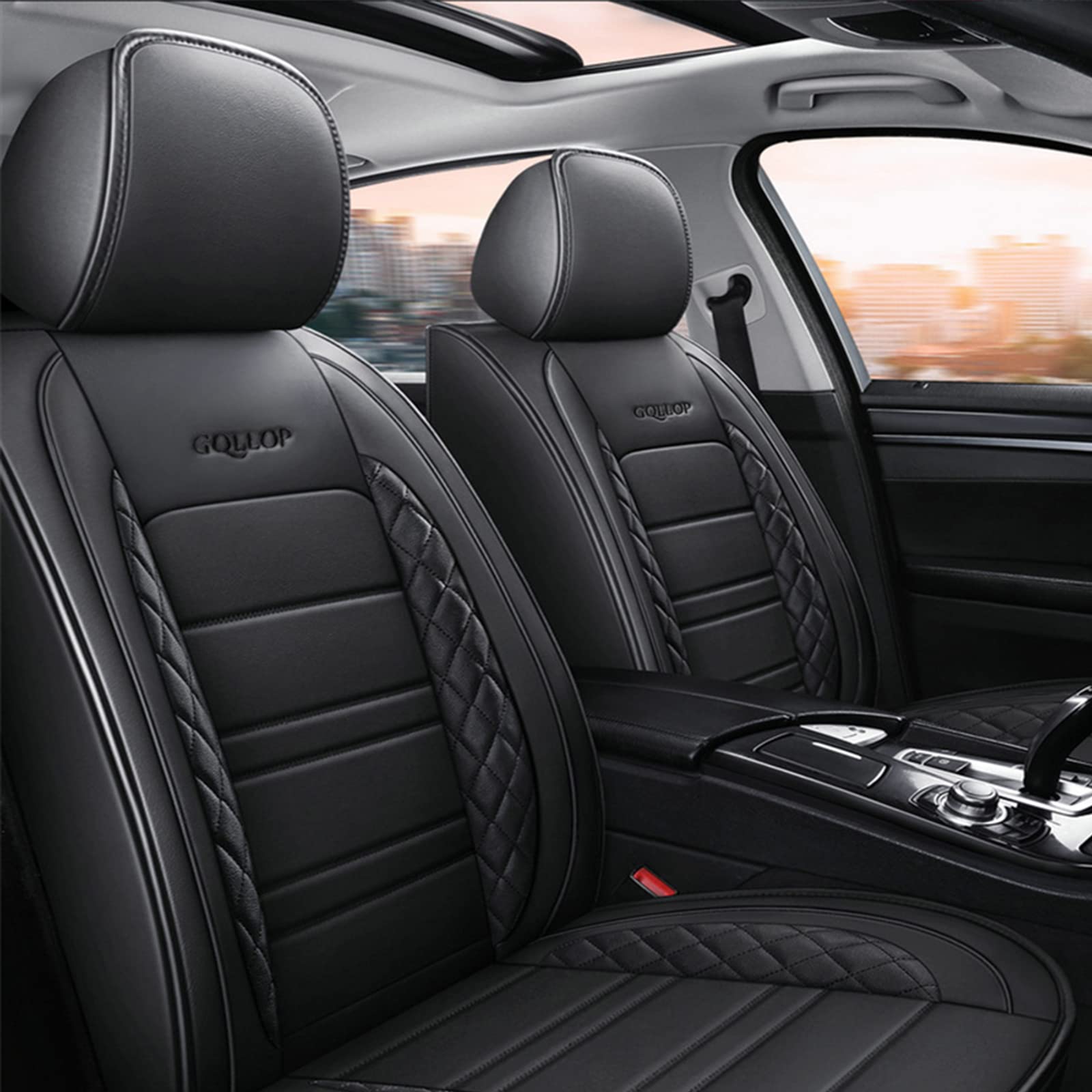 Auto Seat Cushion Cover,PU Lea - đánh giá và giá Leather Car Seat Covers Full Set Universal