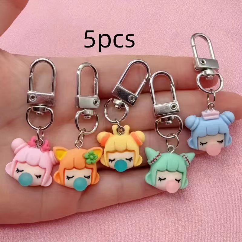 5pcs resin girl keychain, suit - đánh giá và giá Car Accessories