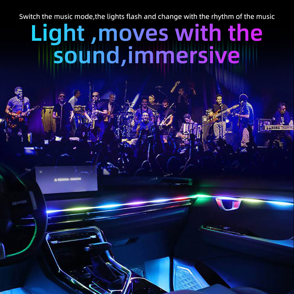 1/2in1 110cm 140cm Acrylic Int - đánh giá và giá Led Ambient Interior Car Lights App Control
