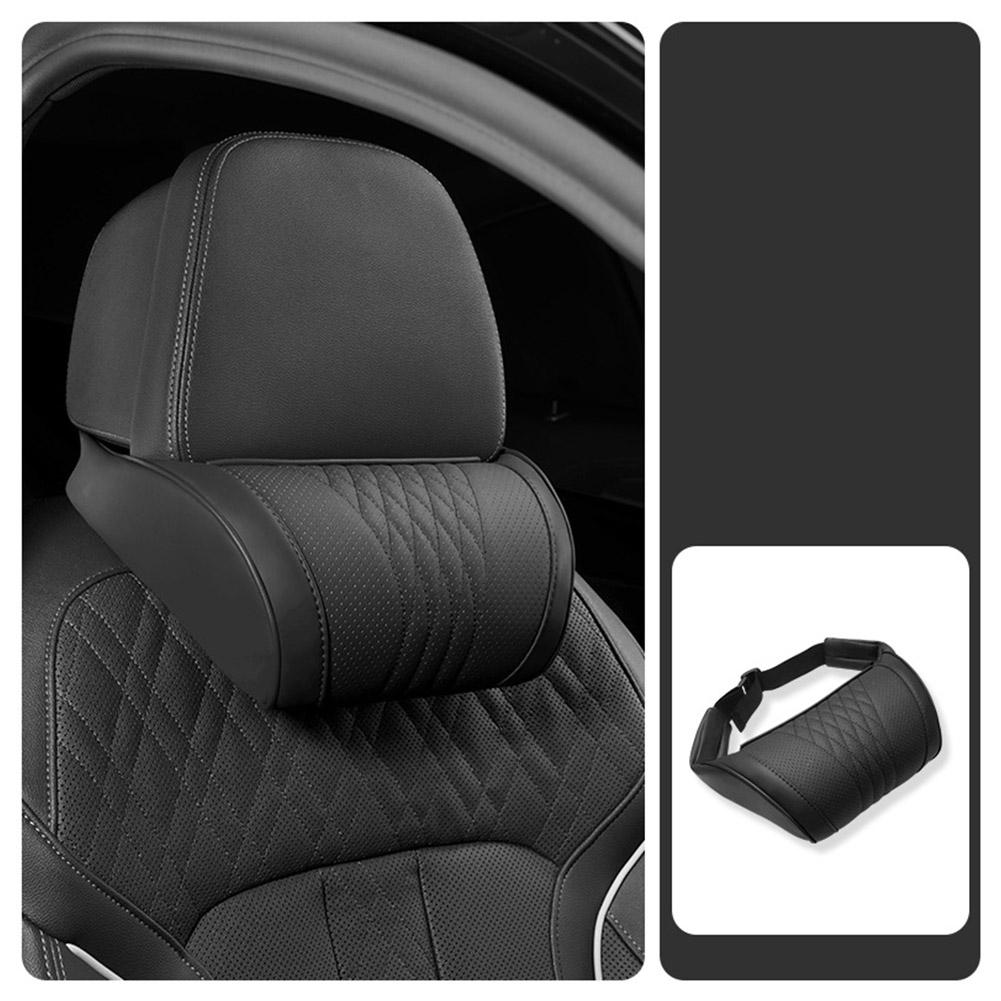 Luxury Leather Car Headrest Pi - đánh giá và giá Memory Foam Car Neck Pillow Lumbar Support