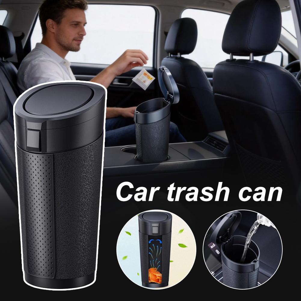 Portable Car Trash Can with Pu - đánh giá và giá Waterproof Car Trash Can With Lid