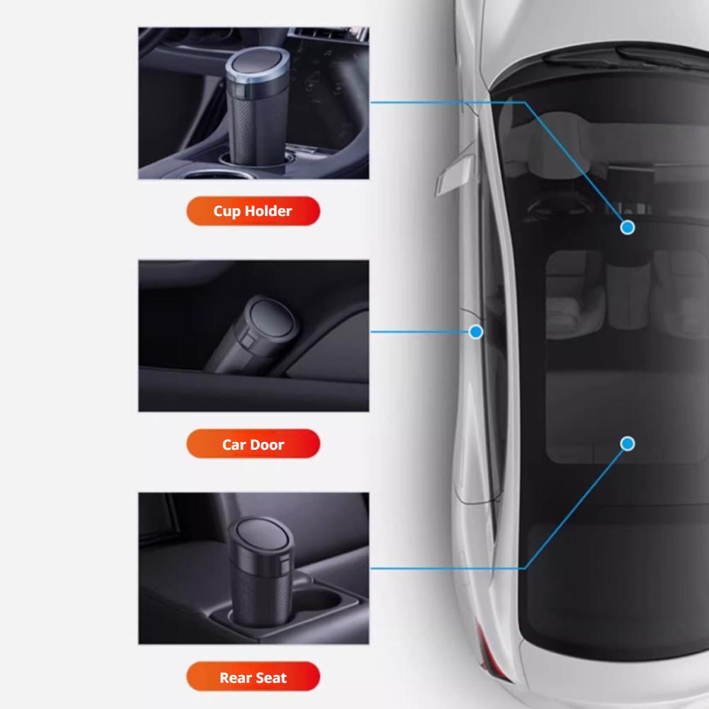 Portable Car Trash Can with Pu - đánh giá và giá Waterproof Car Trash Can With Lid