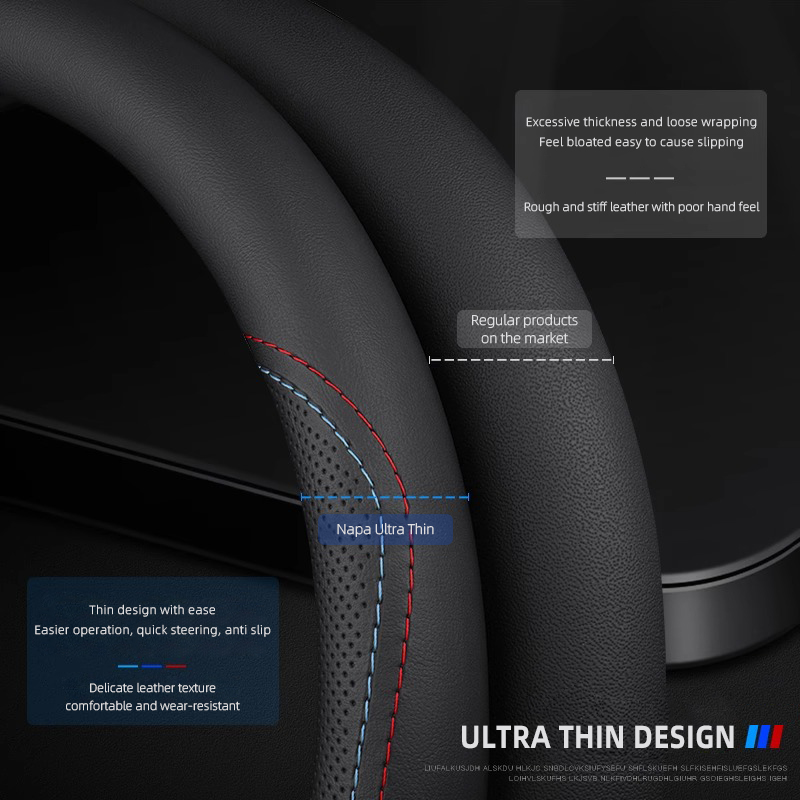 1Pcs Napa Leather Car Steering - đánh giá và giá Car Steering Wheel Cover Anti Slip Breathable