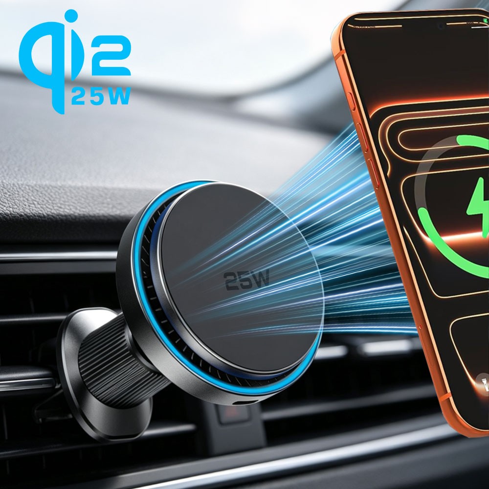 Car QI2 25W Magnetic Wireless  - đánh giá và giá Magnetic Phone Holder For Car Vent