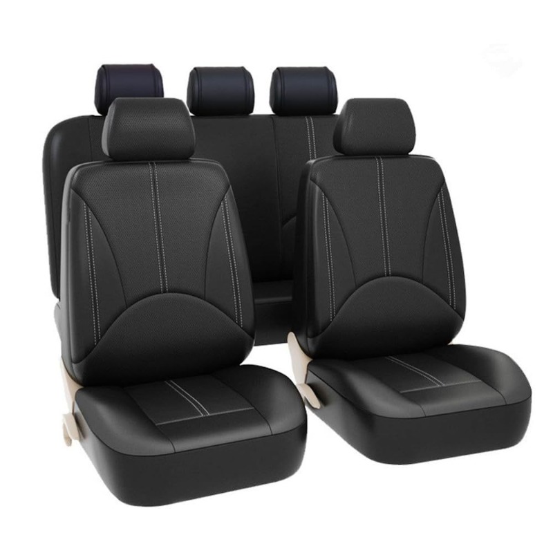 Universal Black PU Leather Car - đánh giá và giá Leather Car Seat Covers Full Set Universal