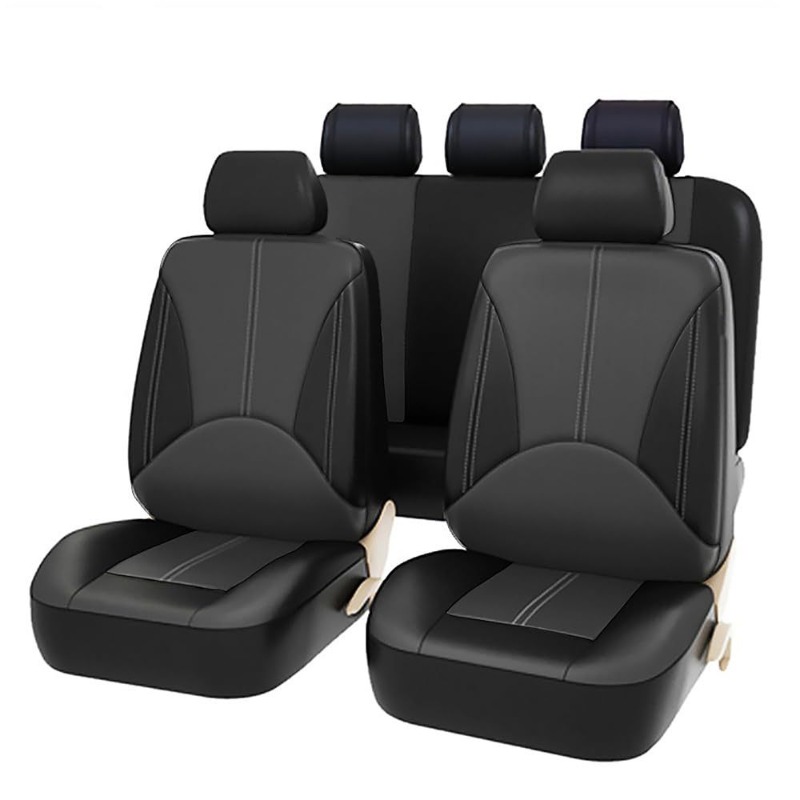 Universal Black PU Leather Car - đánh giá và giá Leather Car Seat Covers Full Set Universal
